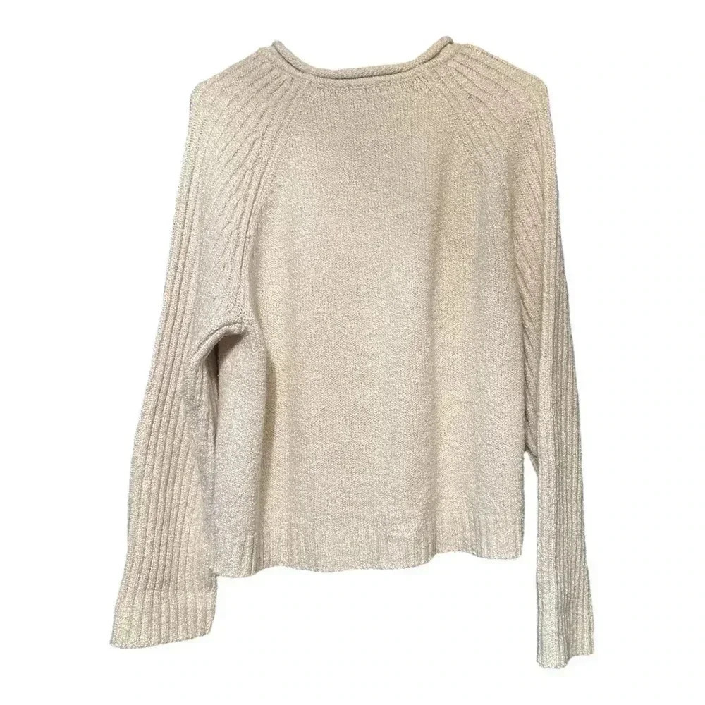 Carolyn Taylor Cozy Beige Knit Sweater Size Large - Picture 2 of 3